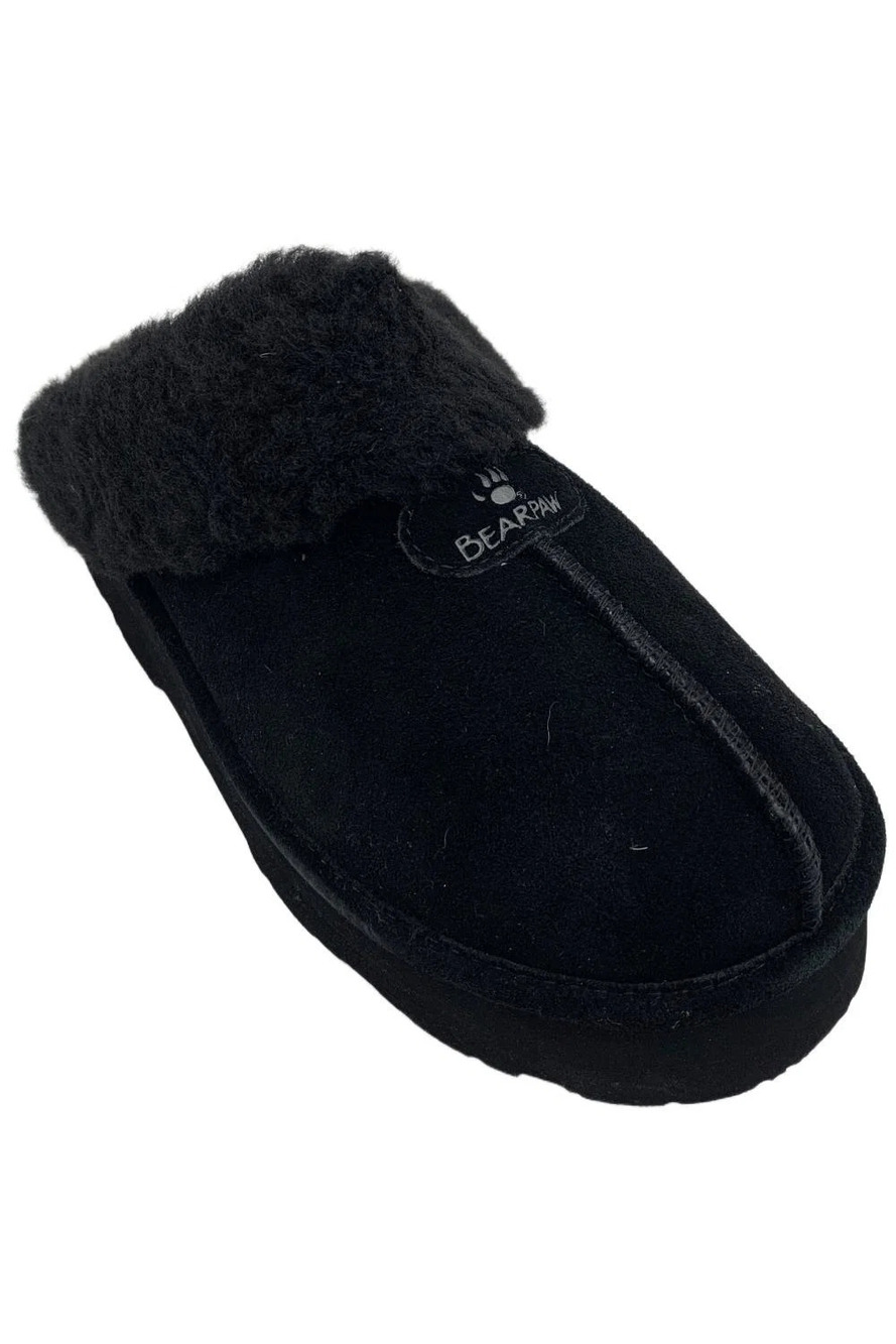 BEARPAW Women's Retro Loki Slipper Black/Black - Medium